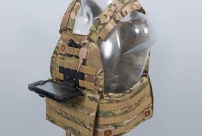 Fabric allows electronic devices to plug into soldier’s armour